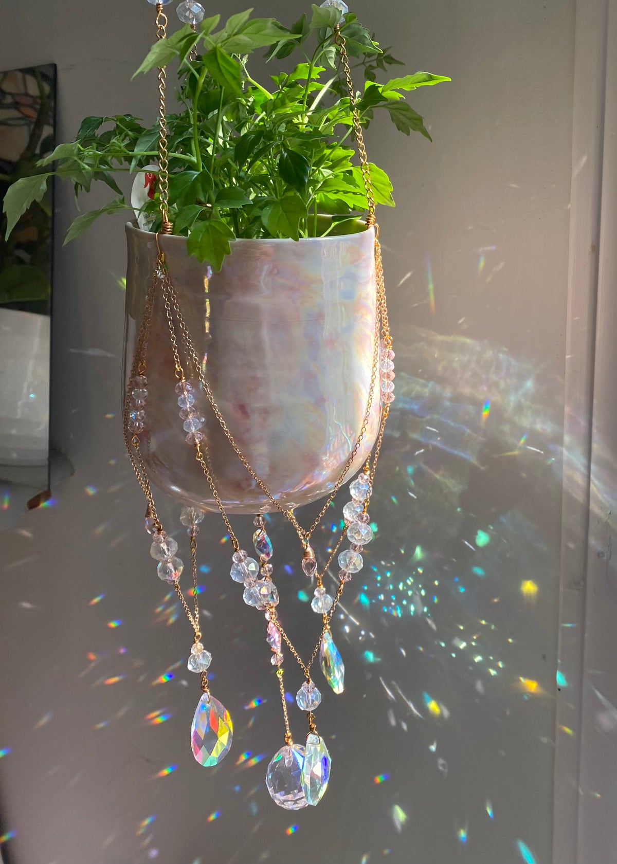 PRE-ORDER: Pastel Holographic Suncatcher Planter