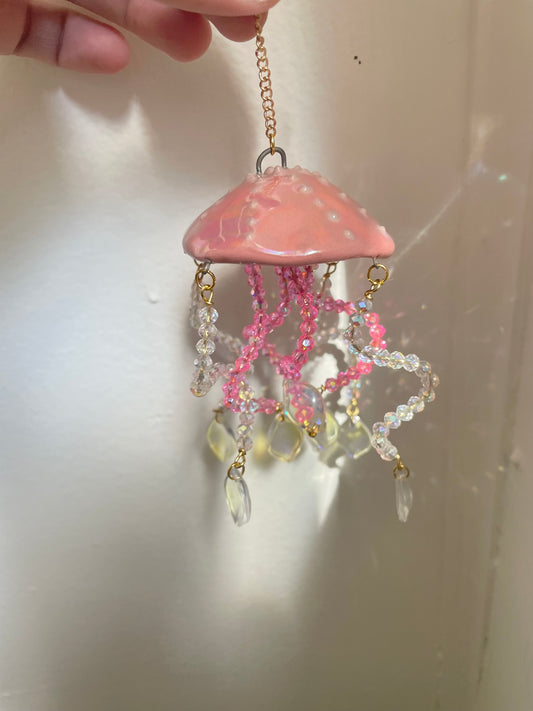 Pink Jellyfish Suncatcher