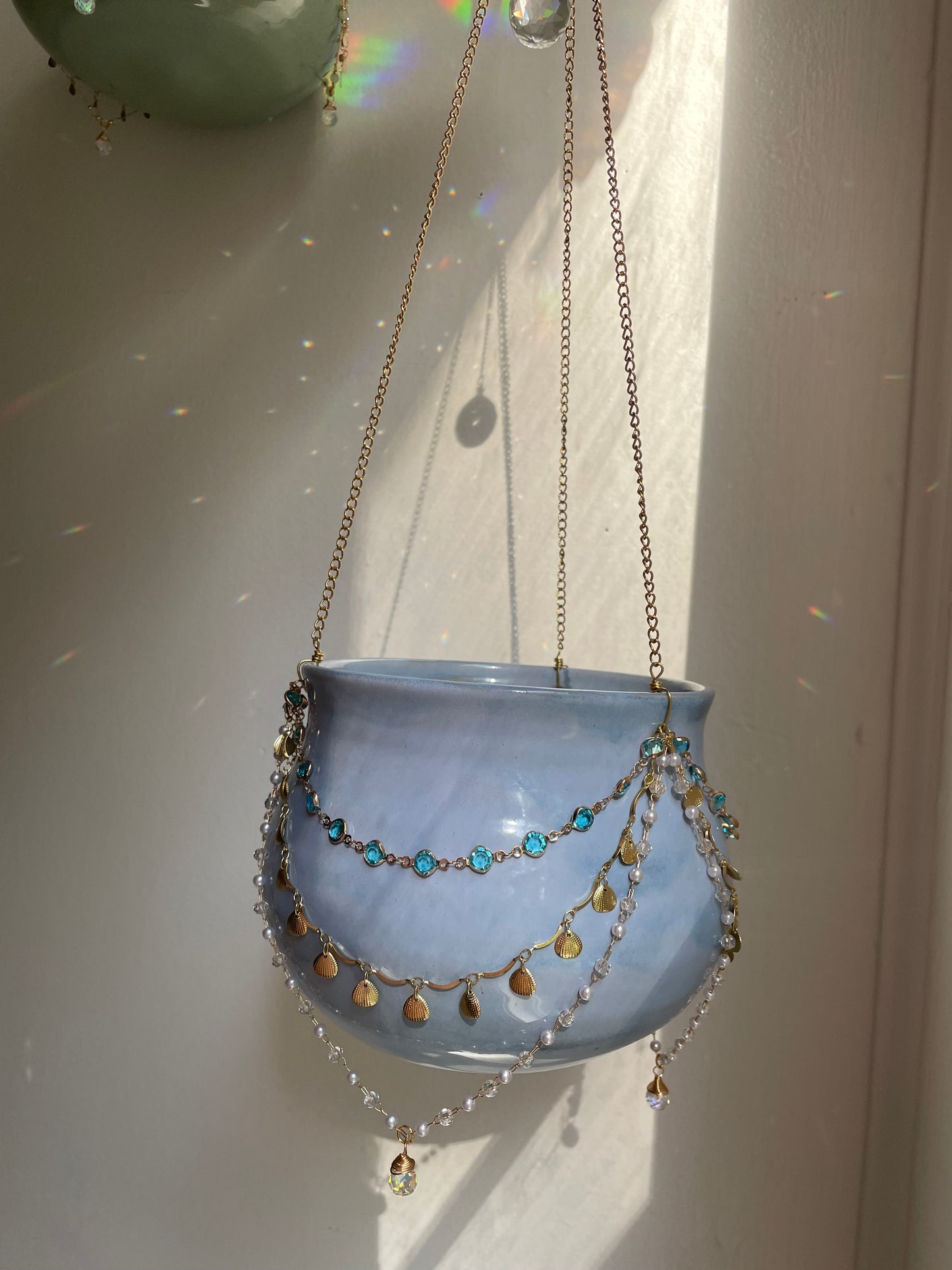 Jeweled Suncatcher Planter ~ Tide Pool