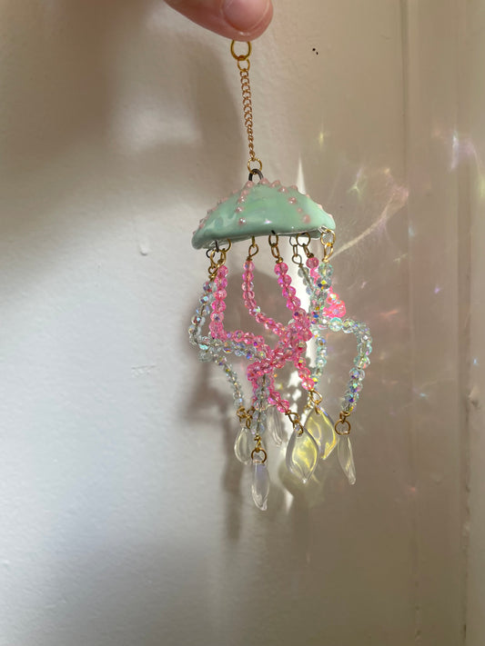 Aqua Jellyfish Suncatcher