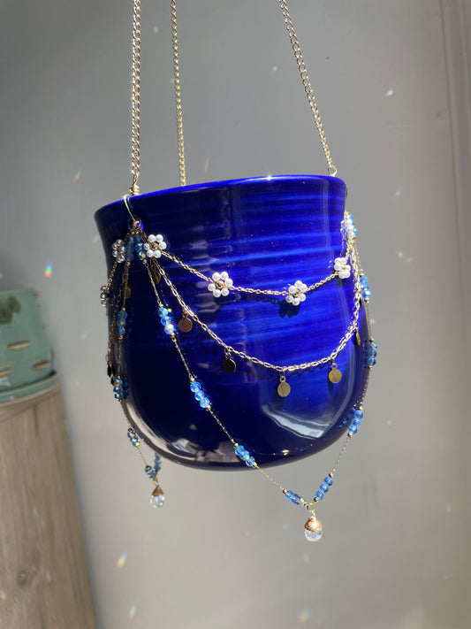 Jeweled Suncatcher Planter ~ Deep Sea Magic