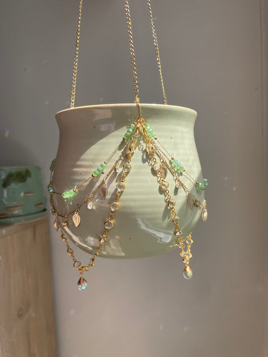 Jeweled Suncatcher Planter ~ Meadow Grasses