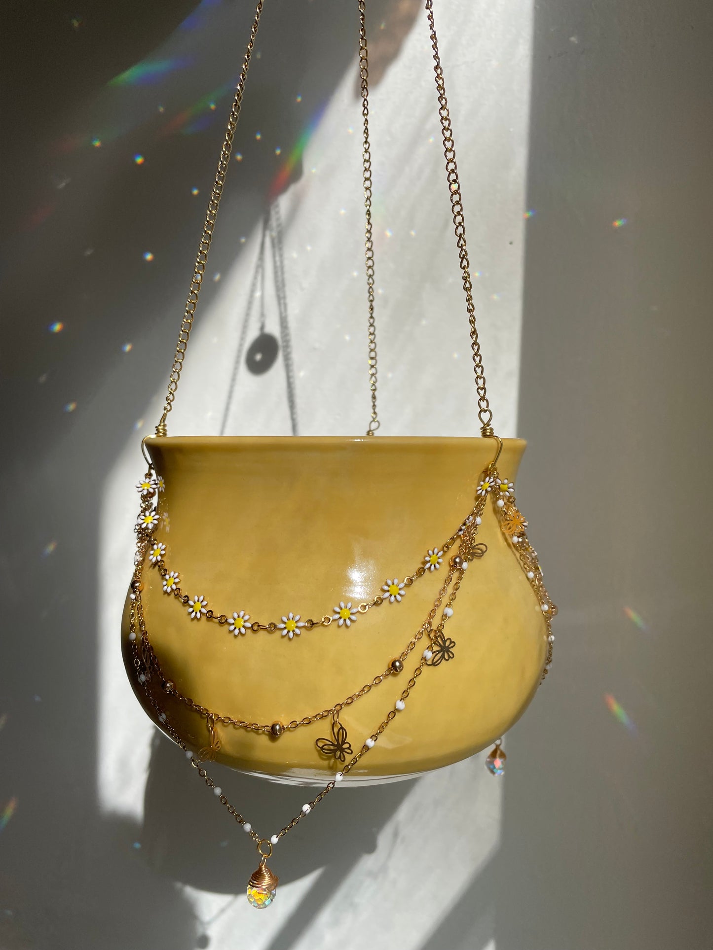 Jeweled Suncatcher Planter ~ Daisy Crown