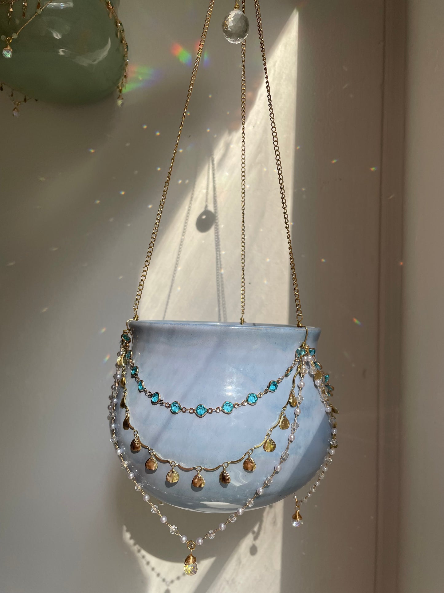 Jeweled Suncatcher Planter ~ Tide Pool
