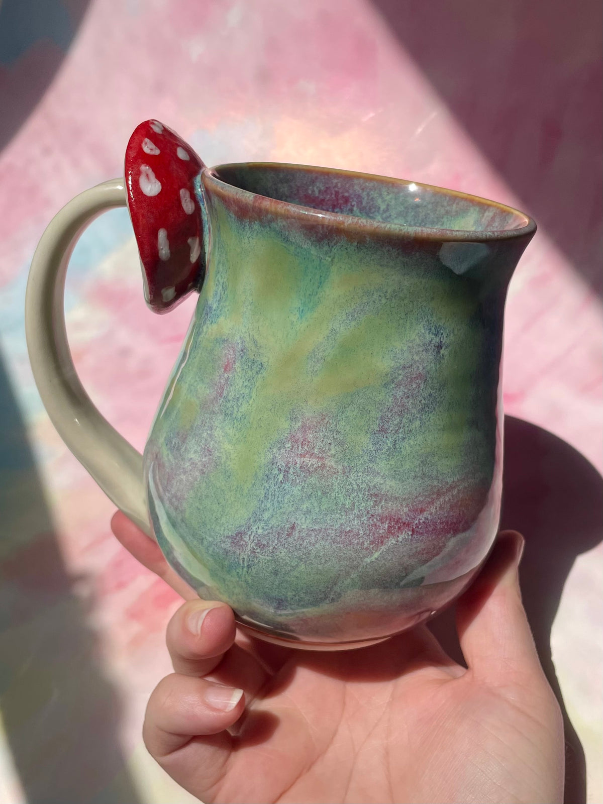 Mushroom Handle Mug 18oz