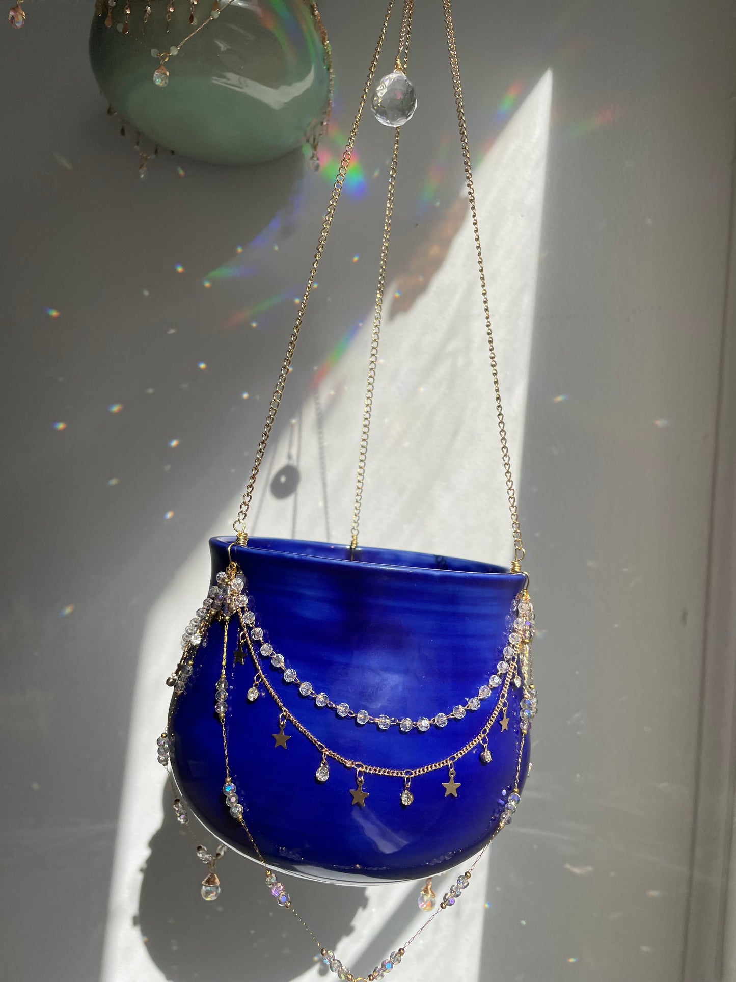 Jeweled Suncatcher Planter ~ Night Sky