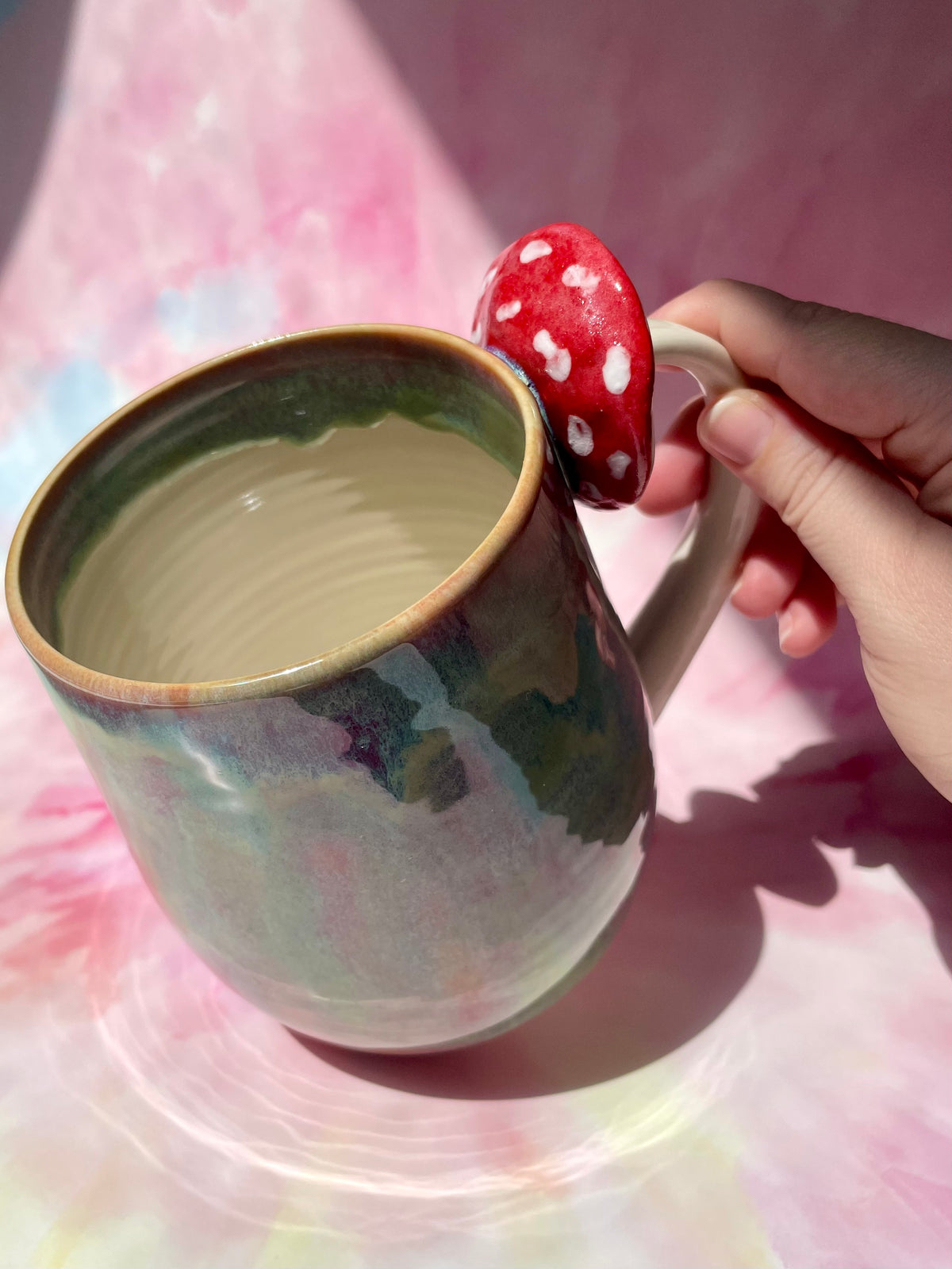 Mushroom Handle Mug 17oz