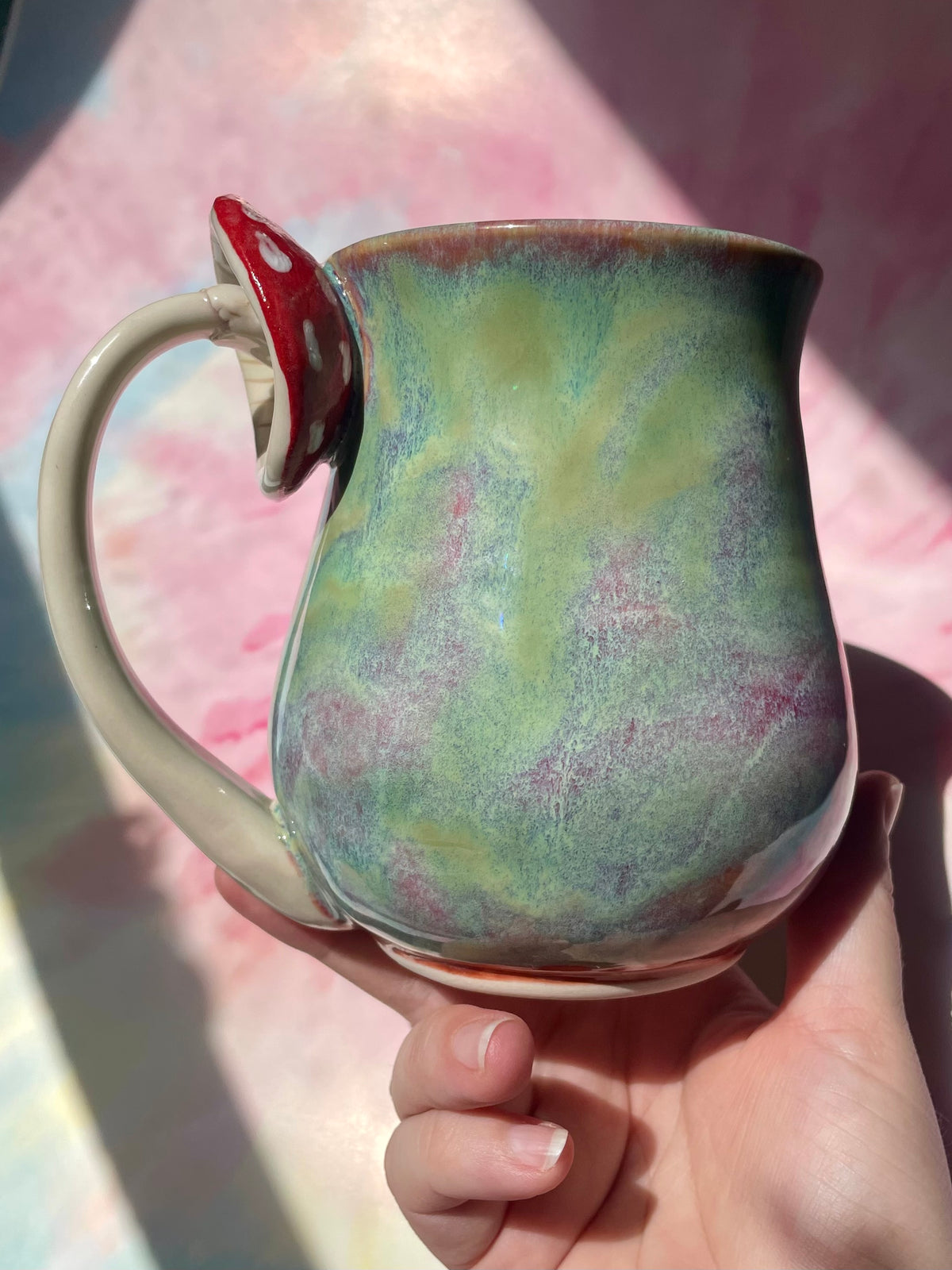 Mushroom Handle Mug 18oz