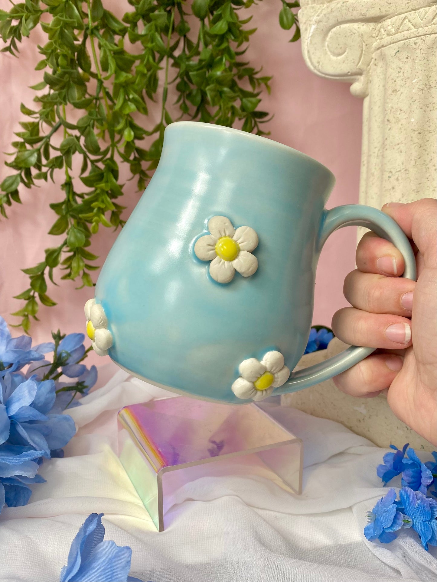 Blue 3D Daisy Mug 20oz