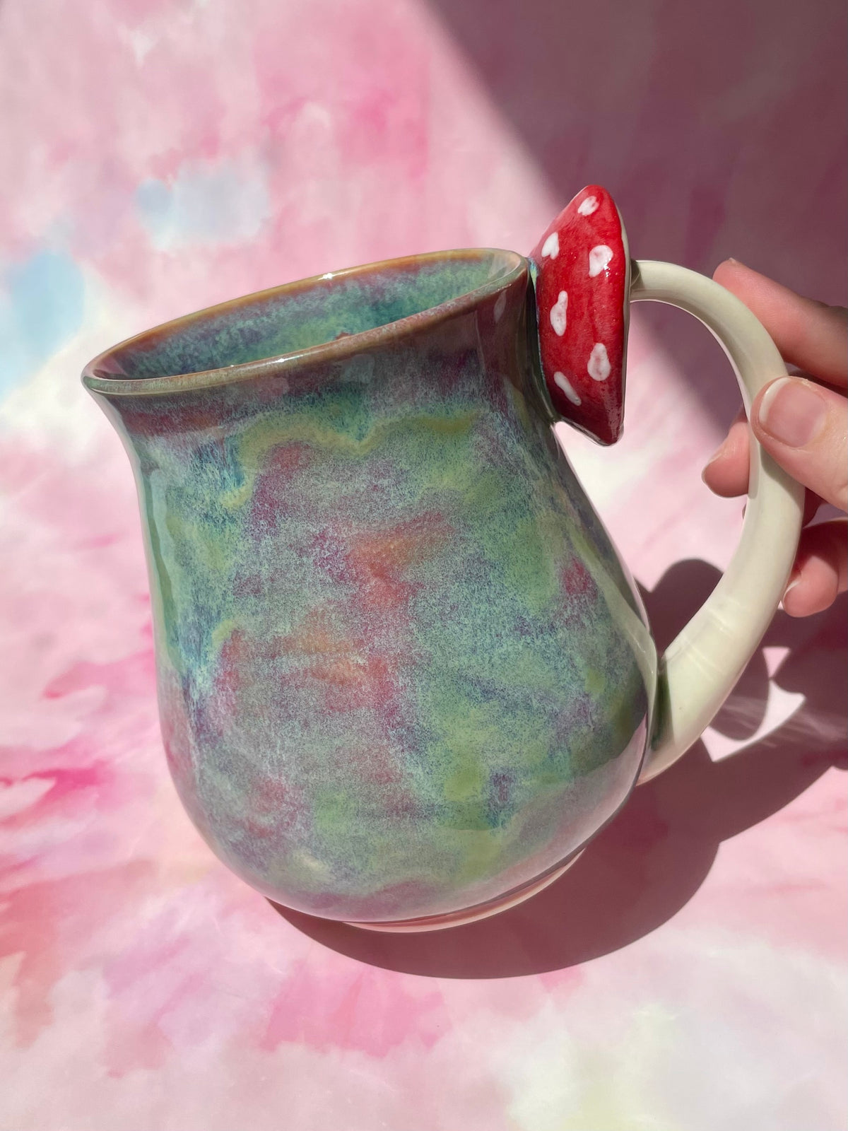 Mushroom Handle Mug 18oz