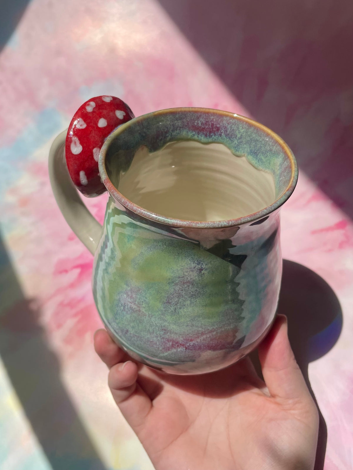 Mushroom Handle Mug 18oz