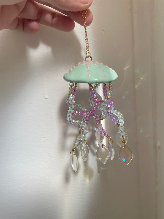 Aqua Jellyfish Suncatcher