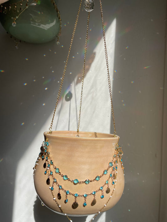 Jeweled Suncatcher Planter ~ Sparkling Sands