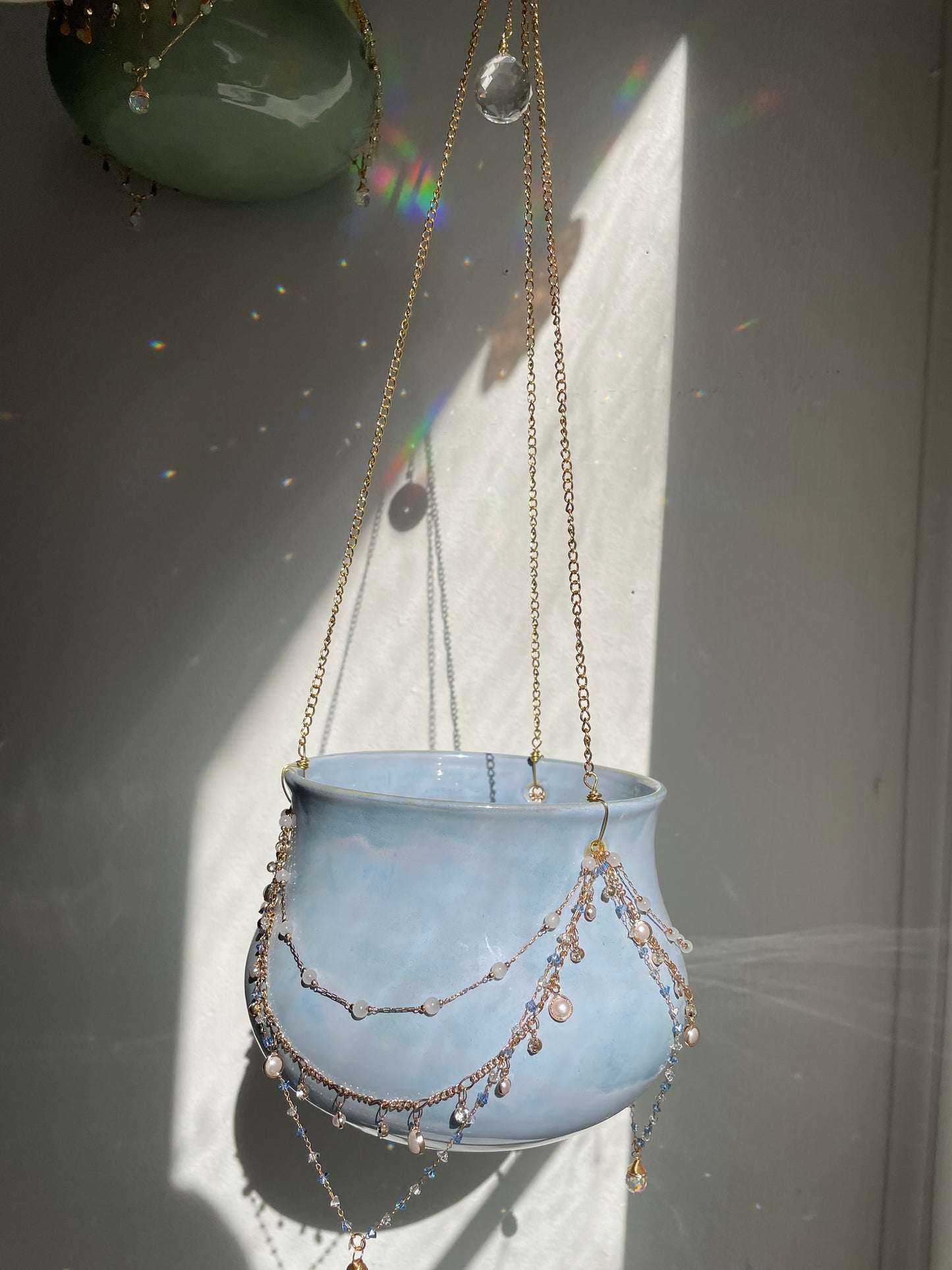 Jeweled Suncatcher Planter ~ Morning Glory