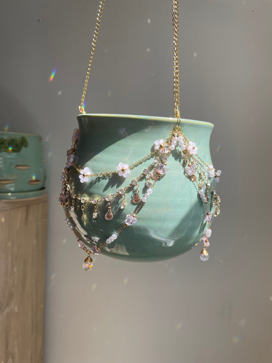 Jeweled Suncatcher Planter ~ Mermaid Song