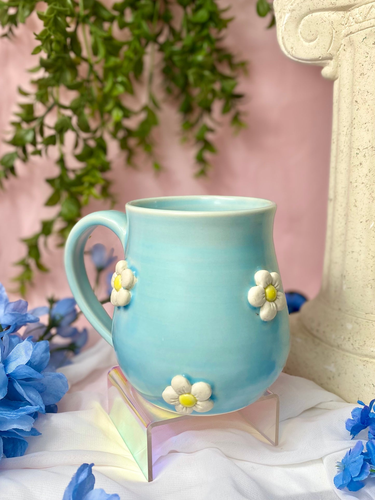 Blue 3D Daisy Mug 20oz