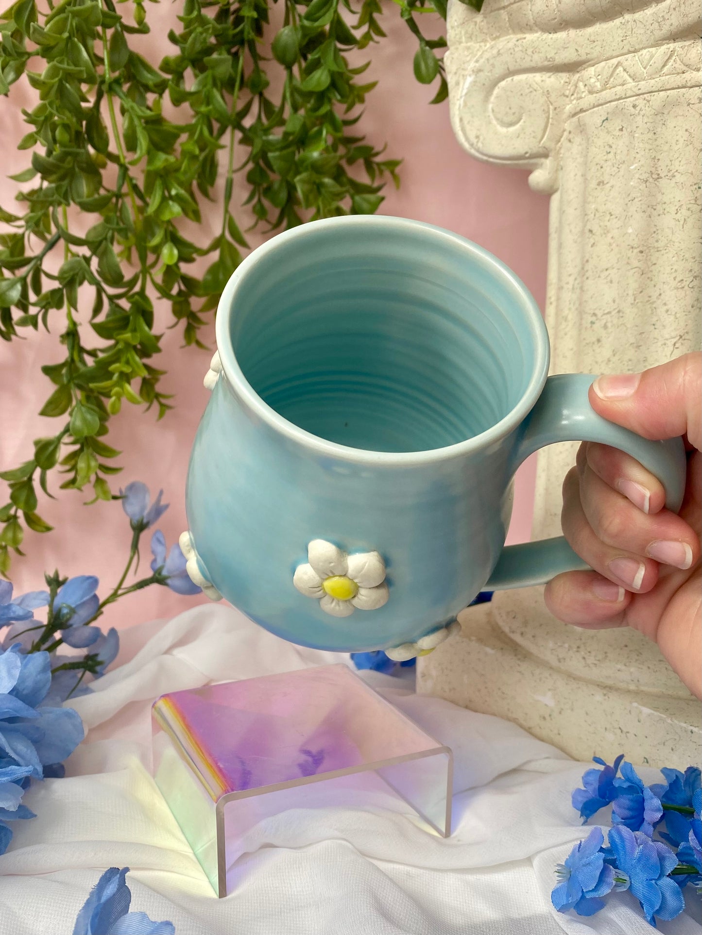 Blue 3D Daisy Mug 20oz