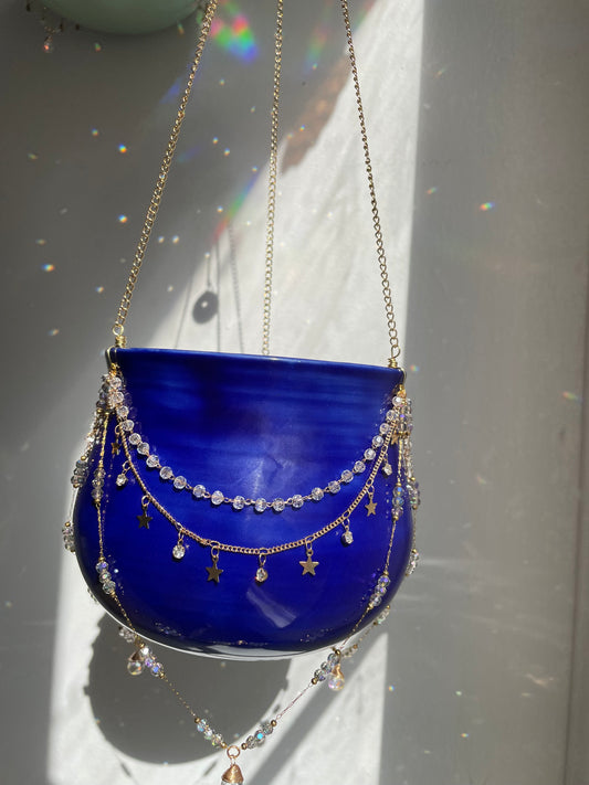 Jeweled Suncatcher Planter ~ Night Sky