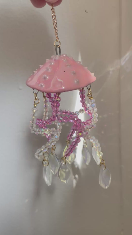Pink Jellyfish Suncatcher